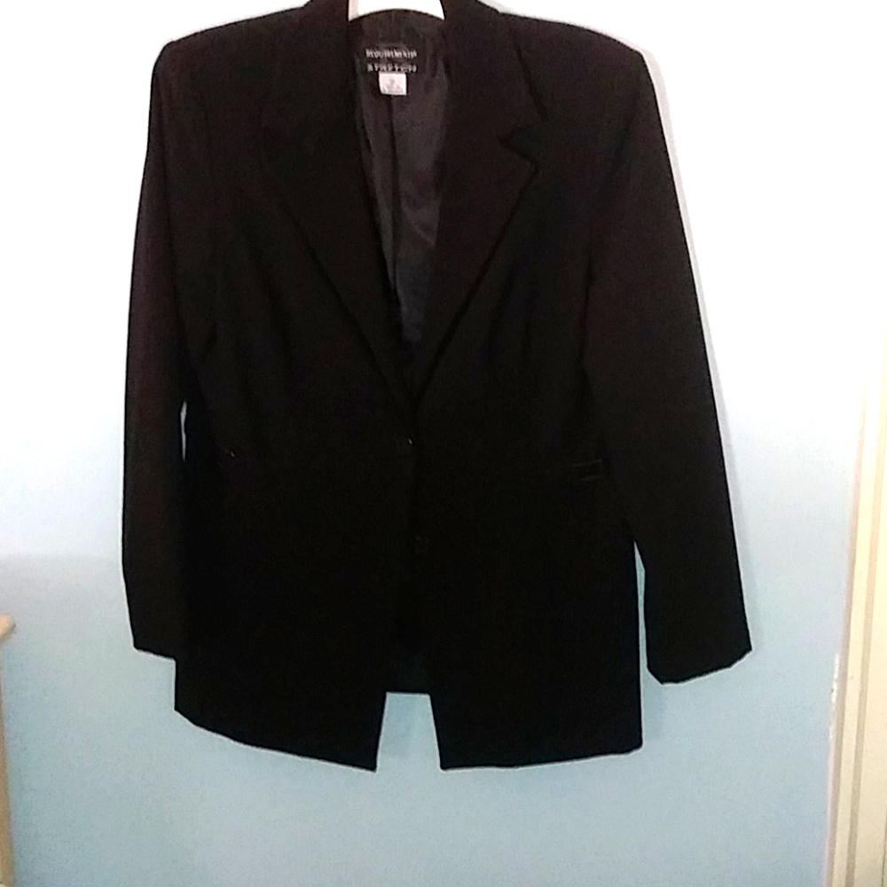 Requirements black blazer w/ buckle accents 10